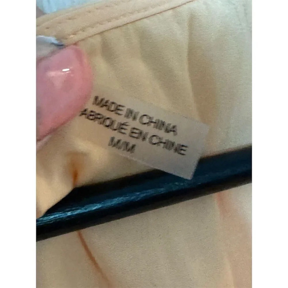 Ramy Brook Reese Blouse Apricot Nectar Orange V-Neck Sleeveless Crochet Size M - Picture 5 of 6